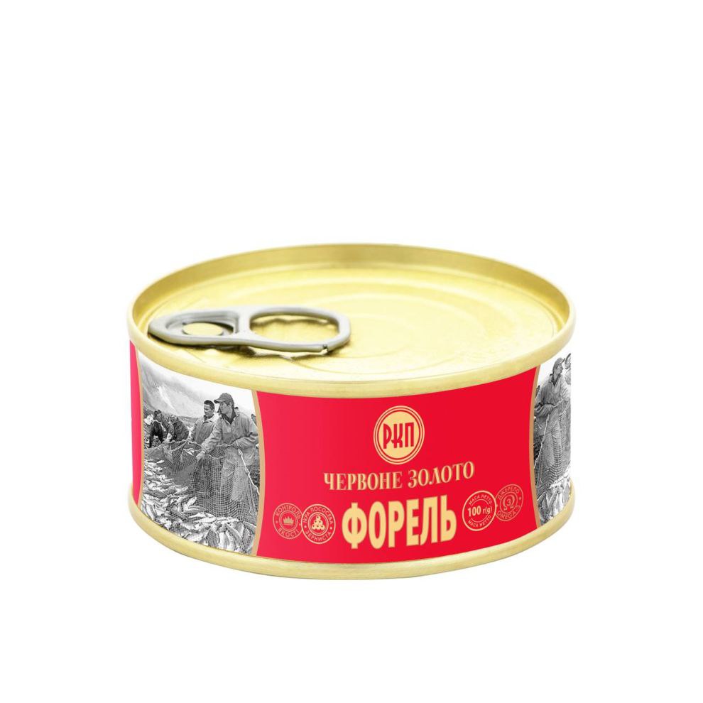 Ікра лососева(форель) Червоне золото з/б 100г